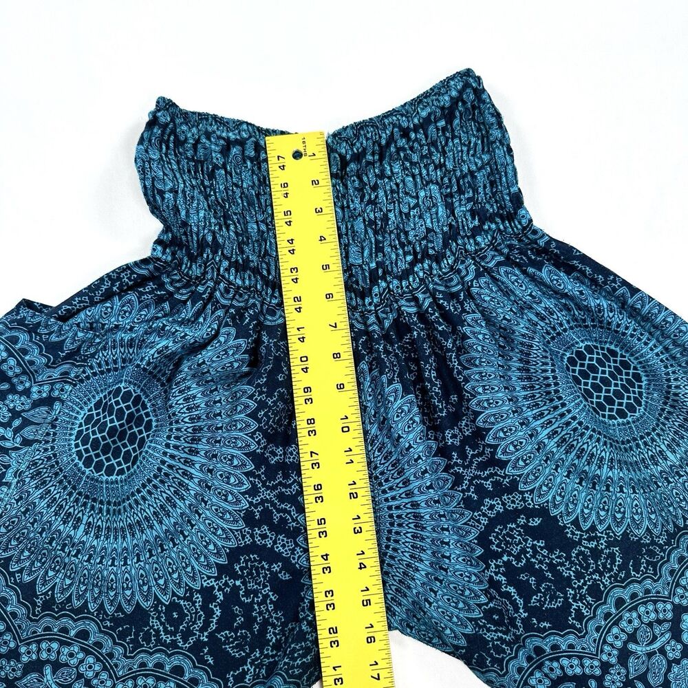 Bangkok Harem Pants High Waist Flowy Womens One Size Boho Festival Hippie Beach - Picture 11 of 13